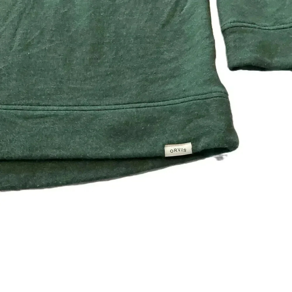 Orvis Womens Green Oversized Sweatshirt‎ Long Sleeve Crew Neck Modal Blend Small - Picture 2 of 7